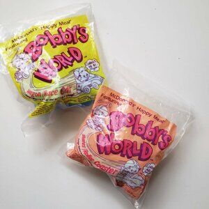 Lot of 2 1994 Vintage McDonalds Bobby's World Happy Meal Toys (Sealed) 2 Pack
